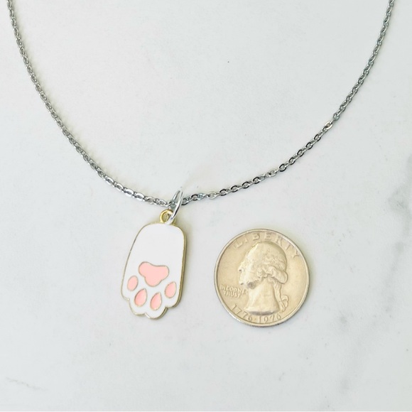 Bunny Paw Pendant, Handmade by Wandering Bunny LLC - Picture 2 of 7